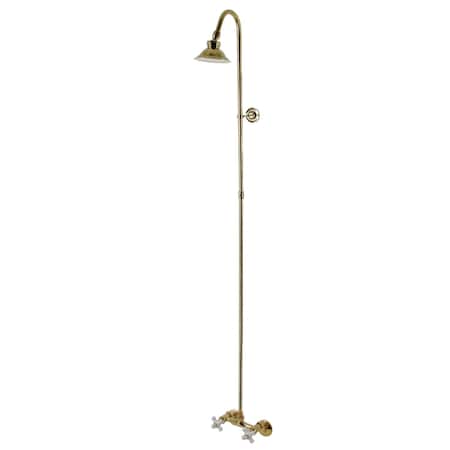 Kingston Brass Shower Combo, Polished Brass CCK2132PX